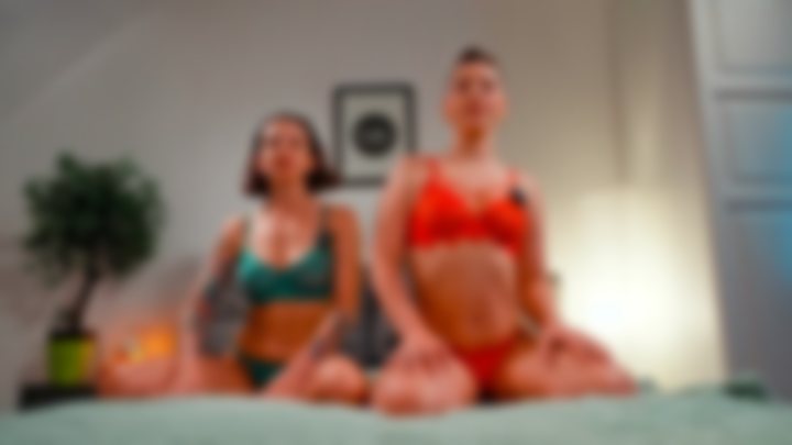 BED STRETCHING 🔥 WITH ANNA AND NATASHA | SENSUAL FLOW 💋 — ASMR Massage