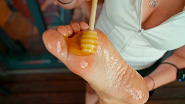 FREE VIDEO 💦 SENSUAL HONEY FOOT MASSAGE FOR MASHA BY TATYANA 🔥 — ASMR Foot Massage