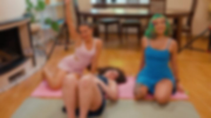 KRISTINA, ROXY AND ALICIA EXCHANGE YOGA POSITIONS 🧘‍♀️😜 — Aura Touch