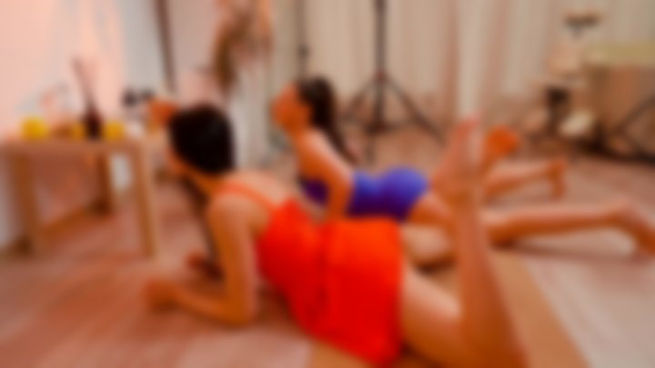 PLAYFUL FITNESS WITH MARSEL 🥵 & ANNA | SENSUAL STRETCH 🍓 NU 18+ 🍒 — ASMR Massage